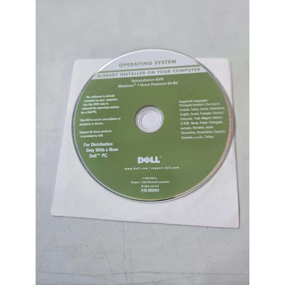 Lot of 3 Dell Windows 7 Home Premium 64-Bit Reinstallation DVD OS P/N 0R7XD1
